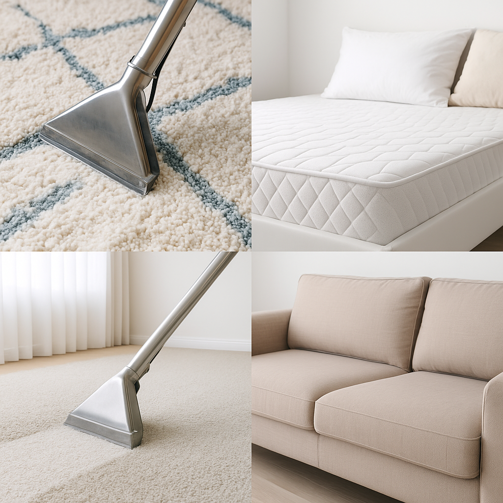 Καθαρισμός χαλιών, μοκετών, καναπέδων