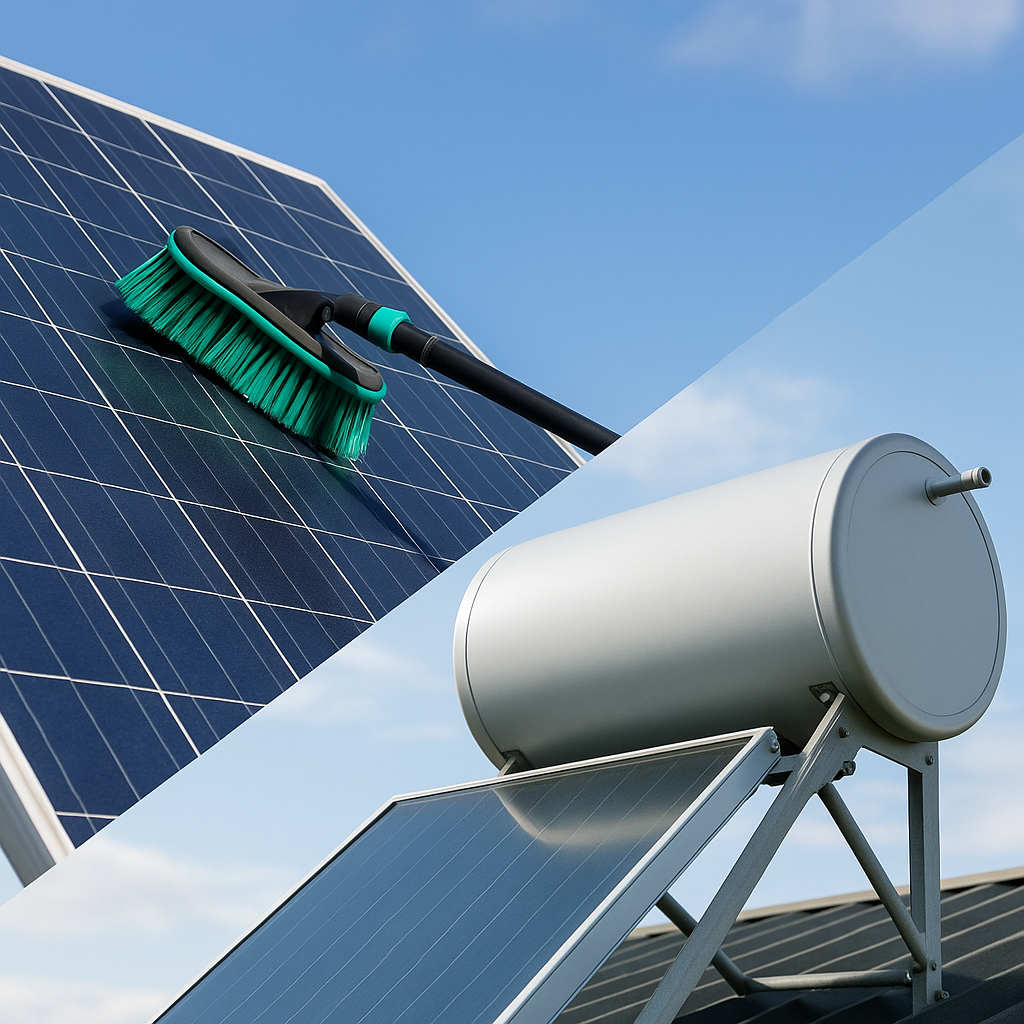 Συντήρηση φωτοβολταϊκών ηλιακών πάνελ